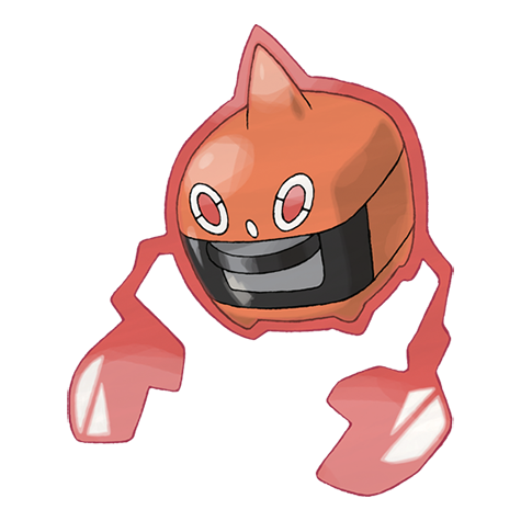Rotom-heat - electric/fire type Pokémon #10008, official artwork from Pokédex