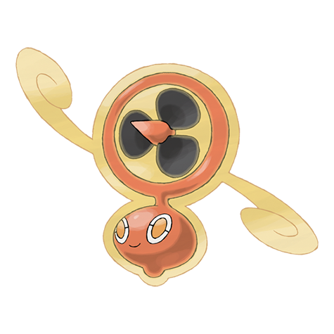 Rotom-fan - electric/flying type Pokémon #10011, official artwork from Pokédex