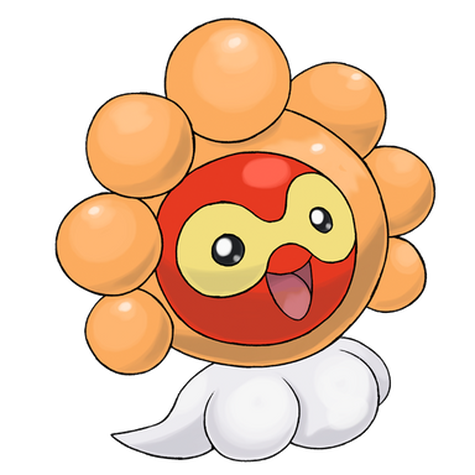 Castform-sunny - fire type Pokémon #10013, official artwork from Pokédex