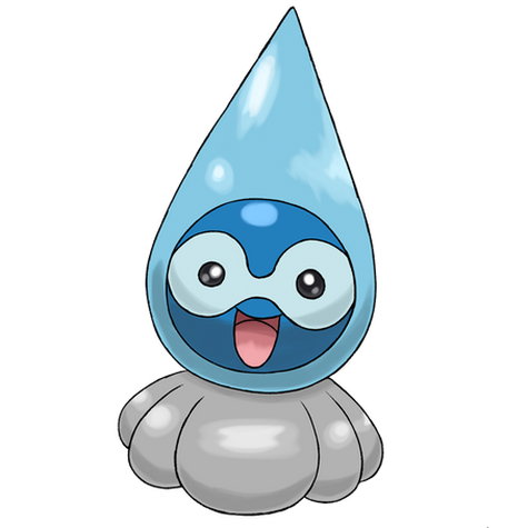 Castform-rainy - water type Pokémon #10014, official artwork from Pokédex