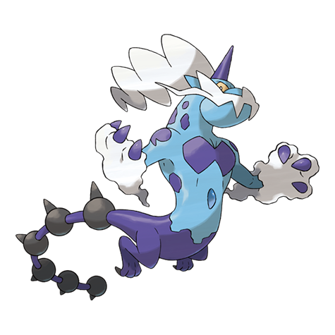 Thundurus-therian - electric/flying type Pokémon #10020, official artwork from Pokédex
