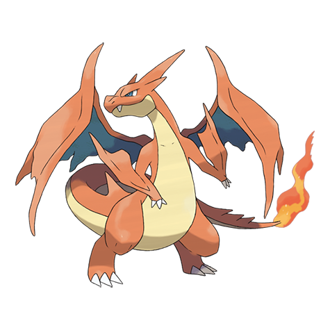 Charizard-mega-y - fire/flying type Pokémon #10035, official artwork from Pokédex