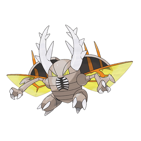 Pinsir-mega - bug/flying type Pokémon #10040, official artwork from Pokédex
