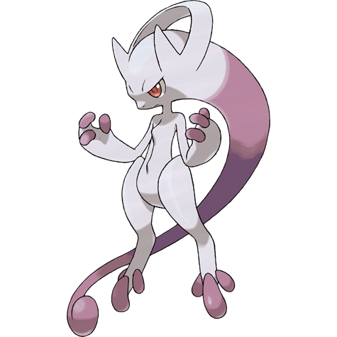 Mewtwo-mega-y - psychic type Pokémon #10044, official artwork from Pokédex