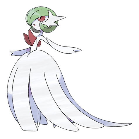 Gardevoir-mega - psychic/fairy type Pokémon #10051, official artwork from Pokédex