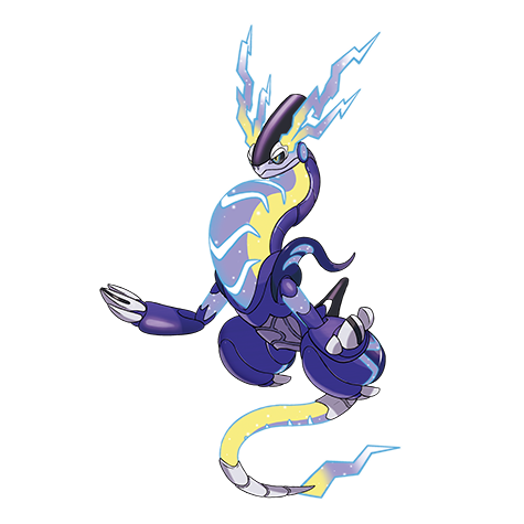 Miraidon - electric/dragon type Pokémon #1008, official artwork from Pokédex