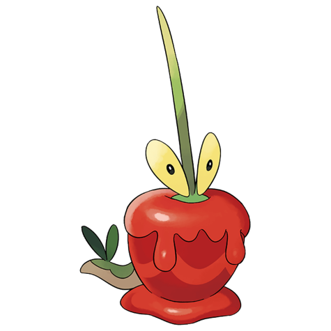 Dipplin - grass/dragon type Pokémon #1011, official artwork from Pokédex