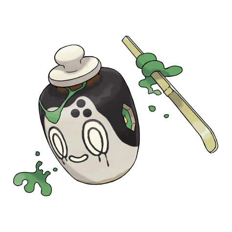 Poltchageist - grass/ghost type Pokémon #1012, official artwork from Pokédex