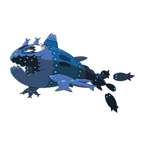 Wishiwashi-school - water type Pokémon #10127, official artwork from Pokédex