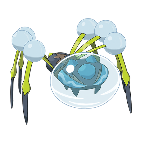 Araquanid-totem - water/bug type Pokémon #10153, official artwork from Pokédex
