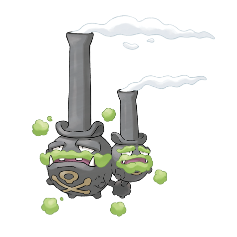 Weezing-galar - poison/fairy type Pokémon #10167