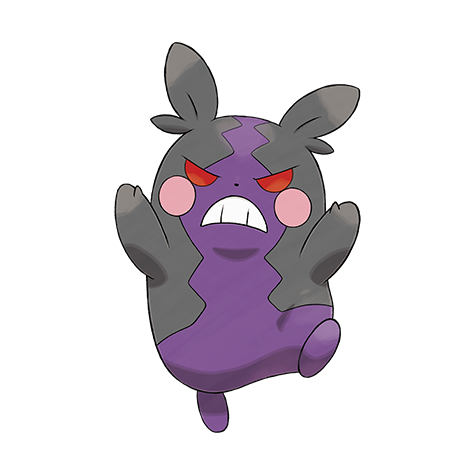 Morpeko-hangry - electric/dark type Pokémon #10187, official artwork from Pokédex