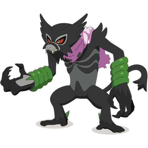 Zarude-dada - dark/grass type Pokémon #10192, official artwork from Pokédex