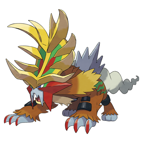 Gouging-fire - fire/dragon type Pokémon #1020, official artwork from Pokédex