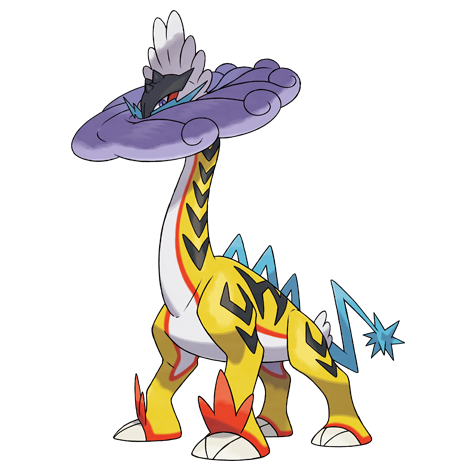 Raging-bolt - electric/dragon type Pokémon #1021, official artwork from Pokédex