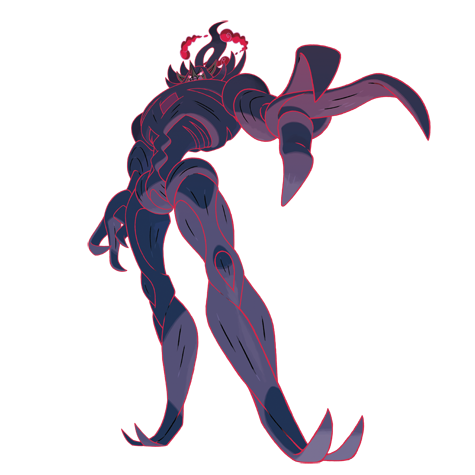 Grimmsnarl-gmax - dark/fairy type Pokémon #10222, official artwork from Pokédex