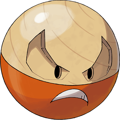 Electrode-hisui - electric/grass type Pokémon #10232, official artwork from Pokédex
