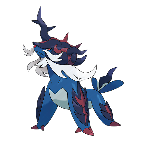 Samurott-hisui - water/dark type Pokémon #10236, official artwork from Pokédex