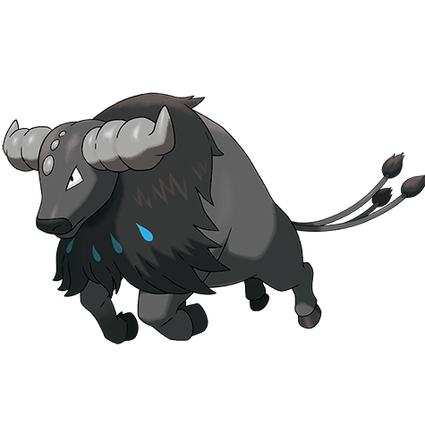 Tauros-paldea-aqua-breed - fighting/water type Pokémon #10252, official artwork from Pokédex