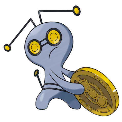 Gimmighoul-roaming - ghost type Pokémon #10263, official artwork from Pokédex