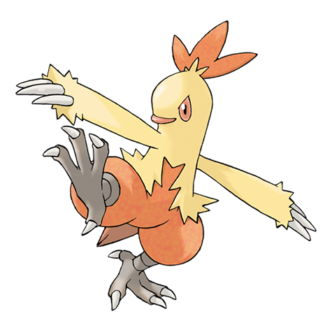 Combusken - fire/fighting type Pokémon #256