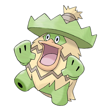 Ludicolo - water/grass type Pokémon #272, official artwork from Pokédex