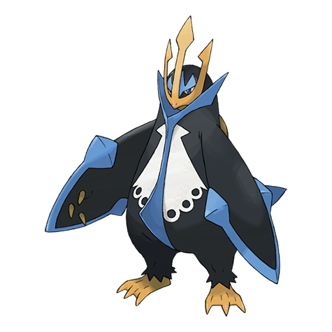 Empoleon - water/steel type Pokémon #395, official artwork from Pokédex