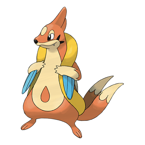 Floatzel - water type Pokémon #419, official artwork from Pokédex