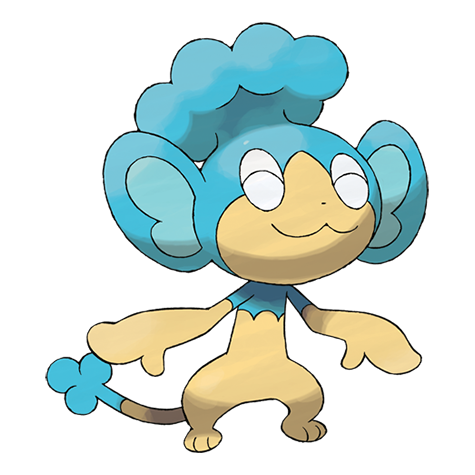 Panpour - water type Pokémon #515, official artwork from Pokédex