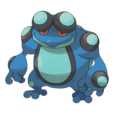 Seismitoad - water/ground type Pokémon #537, official artwork from Pokédex