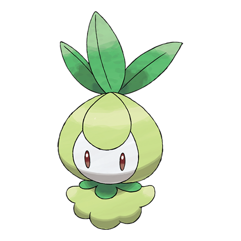 Petilil - grass type Pokémon #548, official artwork from Pokédex