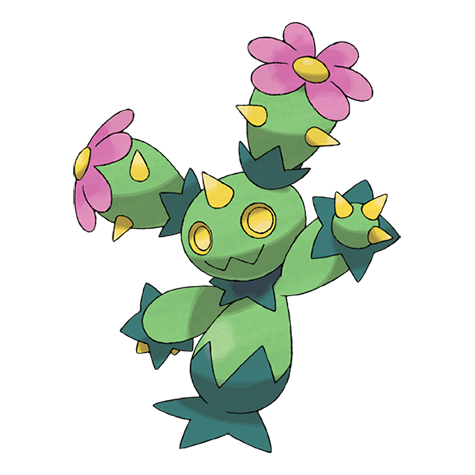 Maractus - grass type Pokémon #556, official artwork from Pokédex