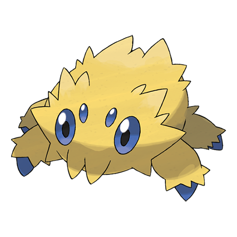 Joltik - bug/electric type Pokémon #595, official artwork from Pokédex