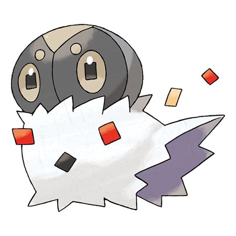 Spewpa - bug type Pokémon #665, official artwork from Pokédex