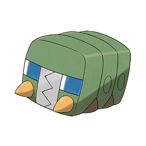 Charjabug - bug/electric type Pokémon #737, official artwork from Pokédex