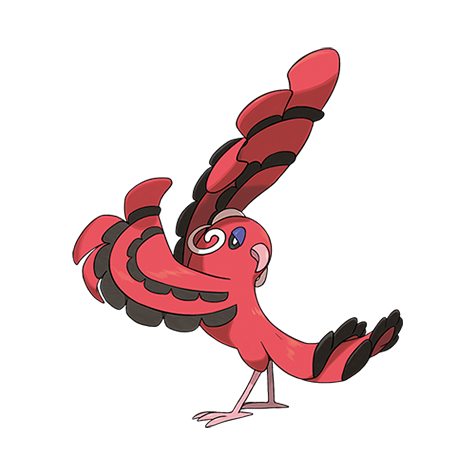 Oricorio-baile - fire/flying type Pokémon #741, official artwork from Pokédex