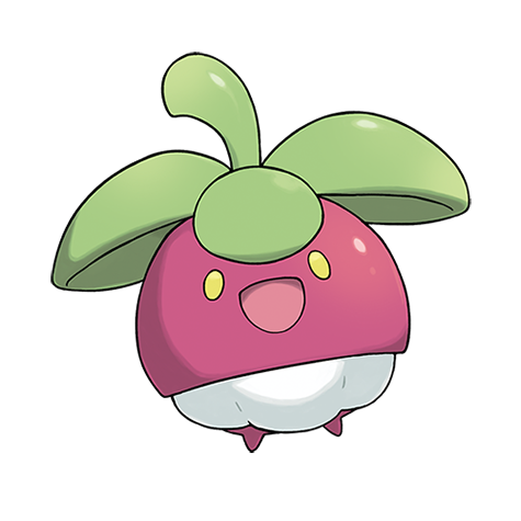 Bounsweet - grass type Pokémon #761, official artwork from Pokédex