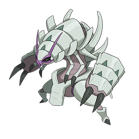 Golisopod - bug/water type Pokémon #768, official artwork from Pokédex