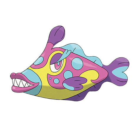 Bruxish - water/psychic type Pokémon #779, official artwork from Pokédex