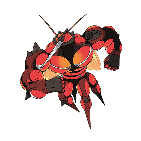 Buzzwole - bug/fighting type Pokémon #794, official artwork from Pokédex