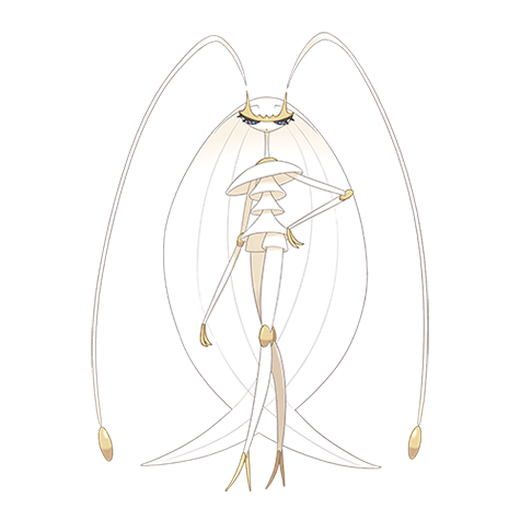 Pheromosa - bug/fighting type Pokémon #795, official artwork from Pokédex