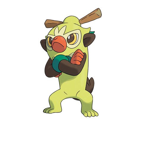 Thwackey - grass type Pokémon #811, official artwork from Pokédex