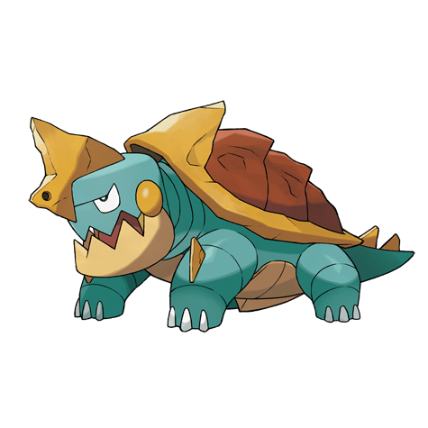 Drednaw - water/rock type Pokémon #834, official artwork from Pokédex