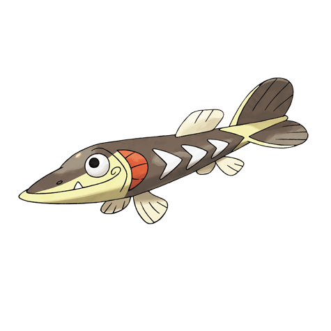 Arrokuda - water type Pokémon #846, official artwork from Pokédex