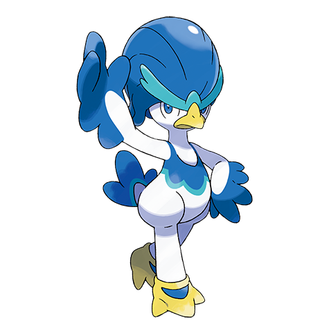 Quaxwell - water type Pokémon #913, official artwork from Pokédex