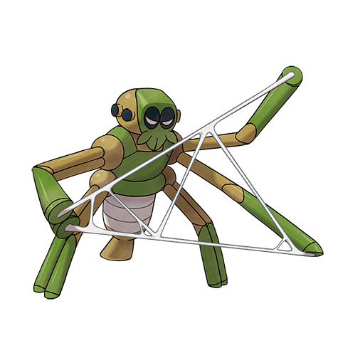 Spidops - bug type Pokémon #918, official artwork from Pokédex