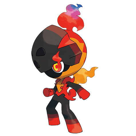 Charcadet - fire type Pokémon #935, official artwork from Pokédex