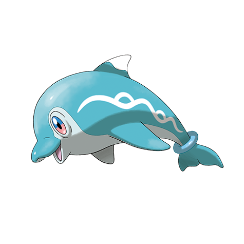 Finizen - water type Pokémon #963, official artwork from Pokédex