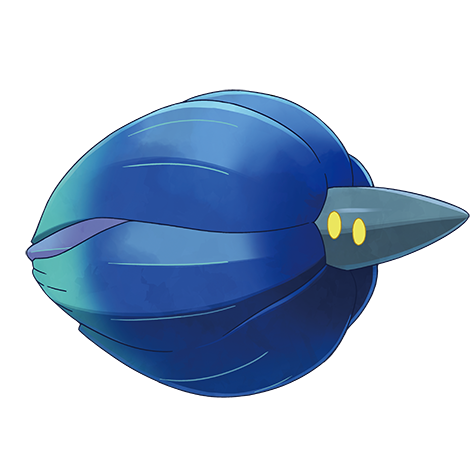 Glimmora - rock/poison type Pokémon #970, official artwork from Pokédex