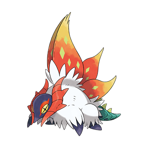 Slither-wing - bug/fighting type Pokémon #988, official artwork from Pokédex